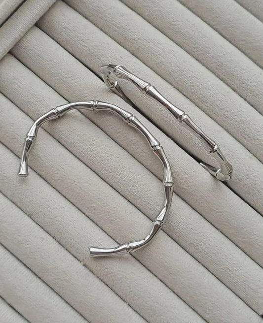 Bambu çelik ayarlamalı silver kelepçe